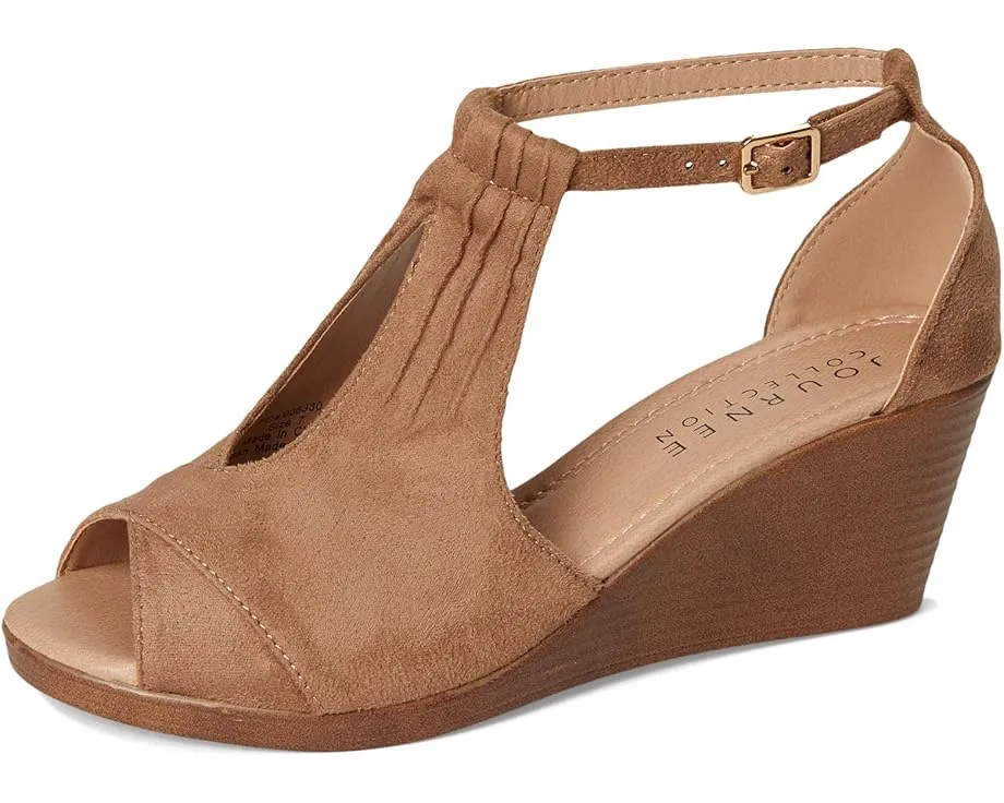 Босоножки Journee Collection Kedzie на платформе с ремешками и вырезом