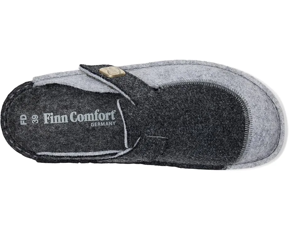Клоги Finn Comfort Antholz Anthrazit Doublefilz из шерсти с войлочной стелькой