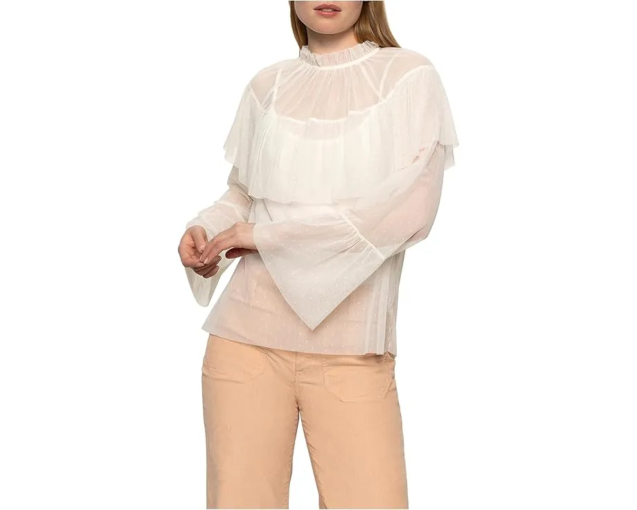 Блуза Sanctuary The Ethereal с объемными рукавами и рюшами