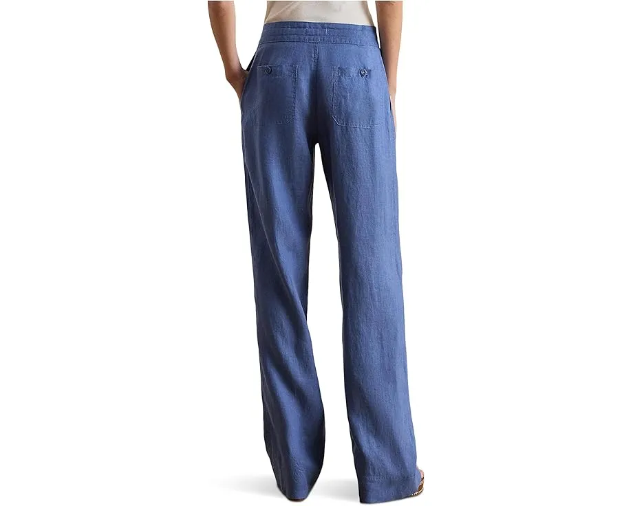 Широкие брюки из льна с эластичным поясом от Lauren Ralph Lauren