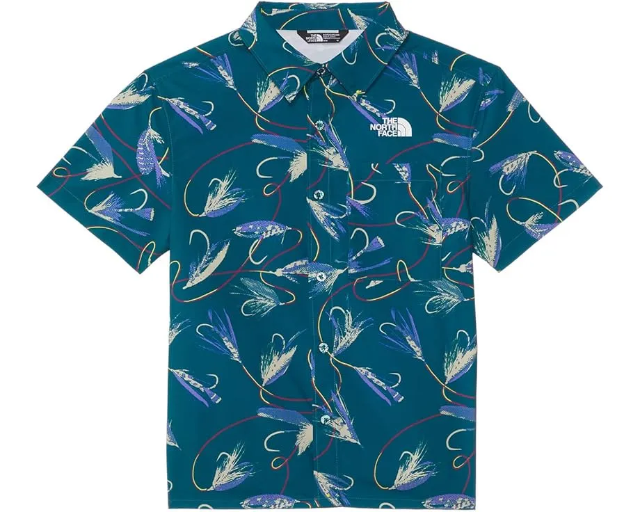The North Face детская рубашка с короткими рукавами Amphibious Button-Down с принтом