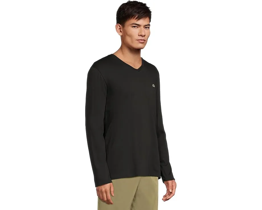Футболка Long Sleeve Pima Jersey V-Neck T-Shirt от Lacoste с длинным рукавом