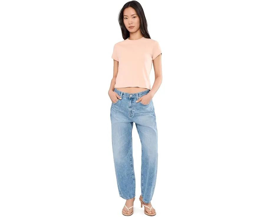 Кроп-футболка AG Jeans Sadie Crew Neck с винтажным кроем 90-х