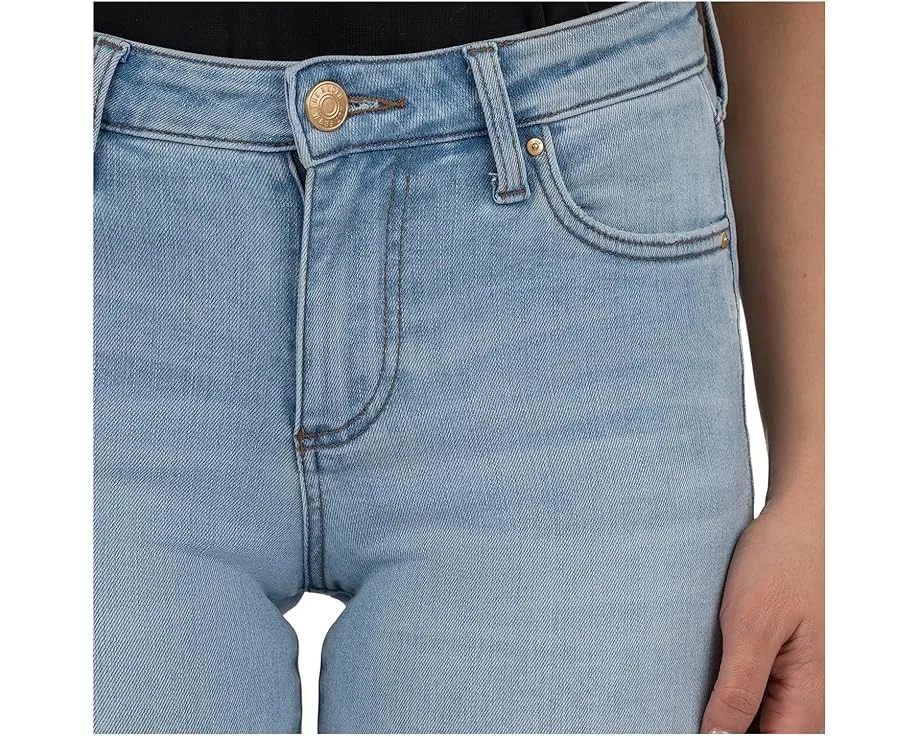 Джинсы KUT from the Kloth Amy Crop с прямыми штанинами и необработанным подолом