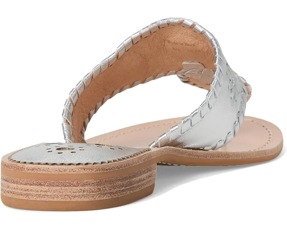 Плоские сандалии Jack Rogers с кожаным верхом и деревянным каблуком