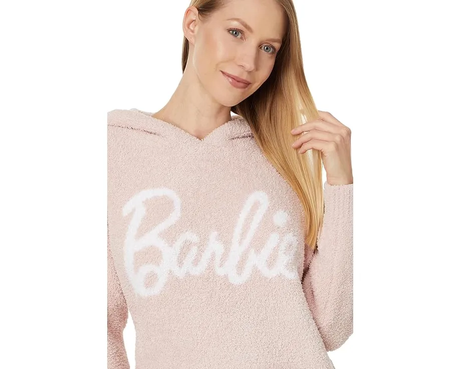 Толстовка Barefoot Dreams CozyChic Barbie с капюшоном и принтом