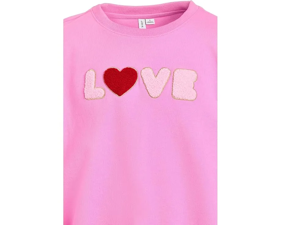 Детский свитшот Janie and Jack Love Sweatshirt с вышивкой