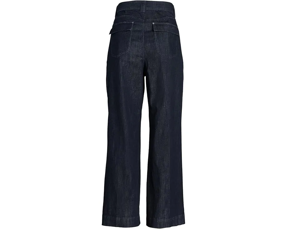 NYDJ Plus Palazzo Jeans с расклешенными брючинами и поясом на D-кольцах