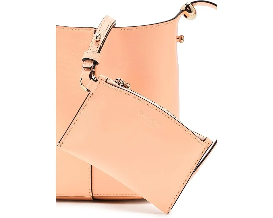 Мини-сумка-ведро Halo из мелкозернистой кожи со съемным мешочком Kate Spade New York