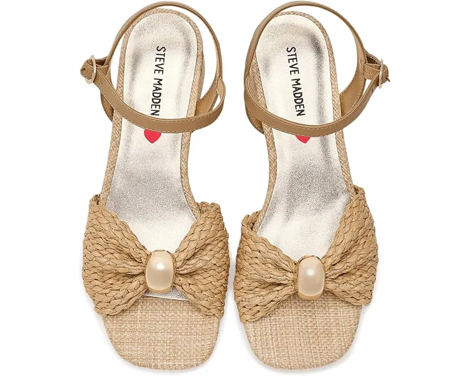 Детские сандалии Steve Madden Kids Golden с плетеным ремешком и металлическим акцентом