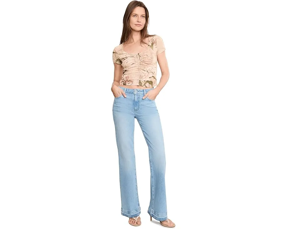 Сетчатый топ AllSaints Gabby Mesh с цветочным принтом и завязками