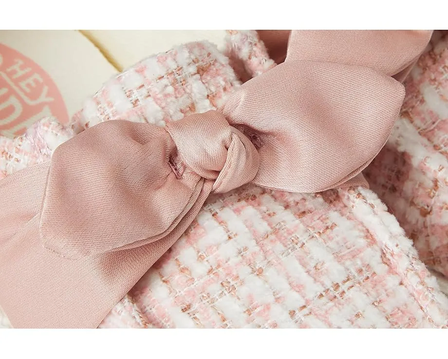 Hey Dude Kids Wendy Bow Tweed детские слипоны из твида с атласным бантом