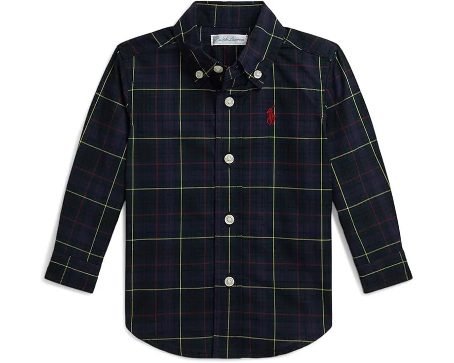 Рубашка Polo Ralph Lauren Kids в клетку из хлопкового поплина