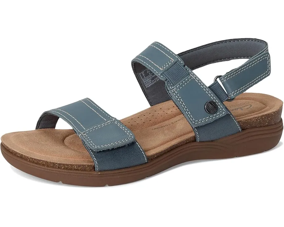 Кожаные сандалии Clarks April Clover на ремешке с пробковой стелькой