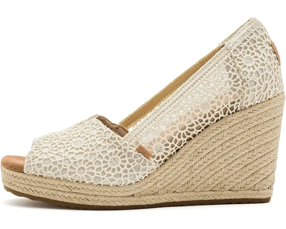 Босоножки TOMS Essential Wedge с открытым носком и плетеной отделкой