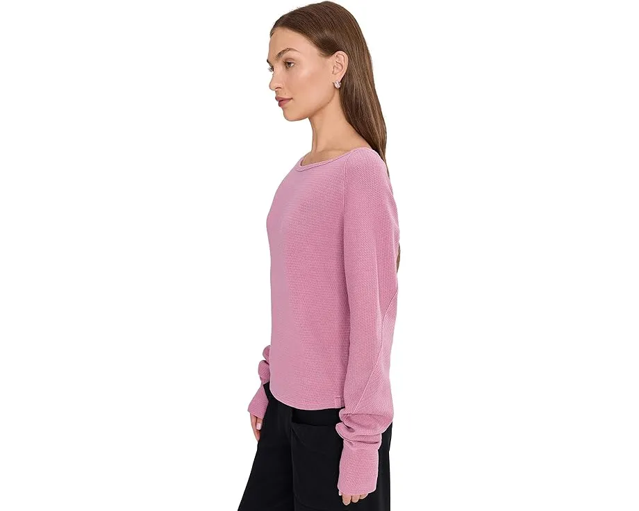 Free People Длинный рукав Jess из термоткани с лодочкой
