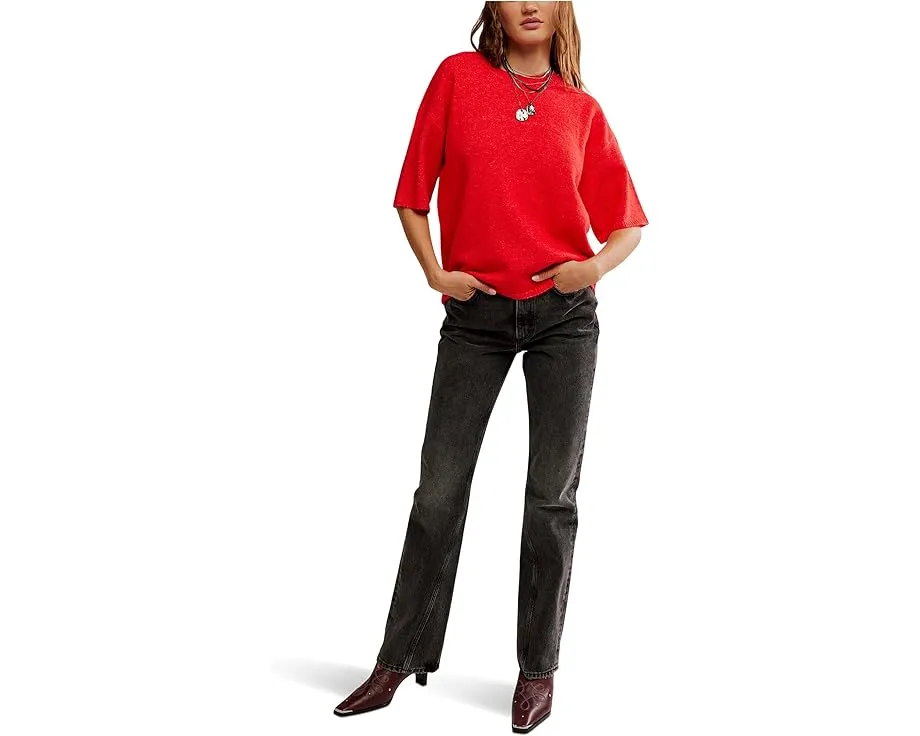 Свитшот Free People Margot с коротким рукавом и оверсайз