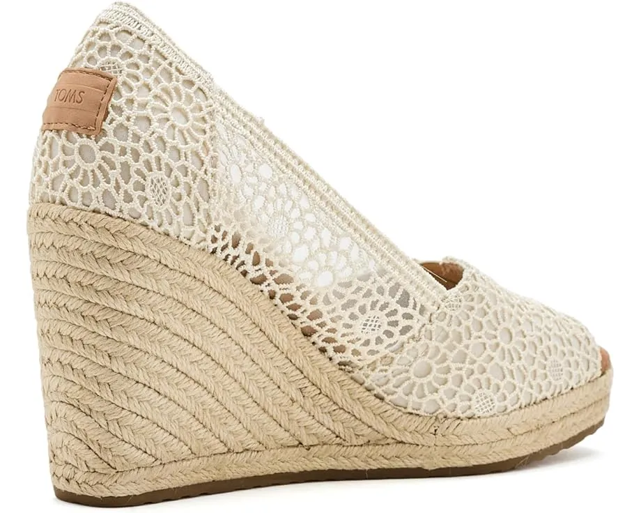 Босоножки TOMS Essential Wedge с открытым носком и плетеной отделкой