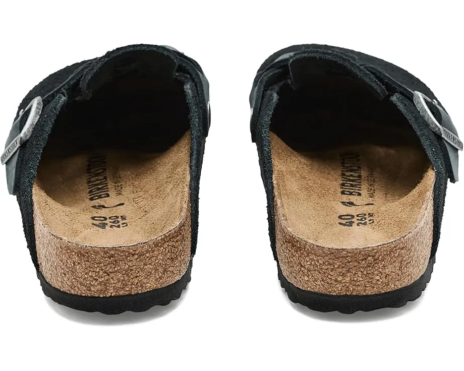 Сабо Birkenstock Boston Braid из замши с регулируемым ремешком