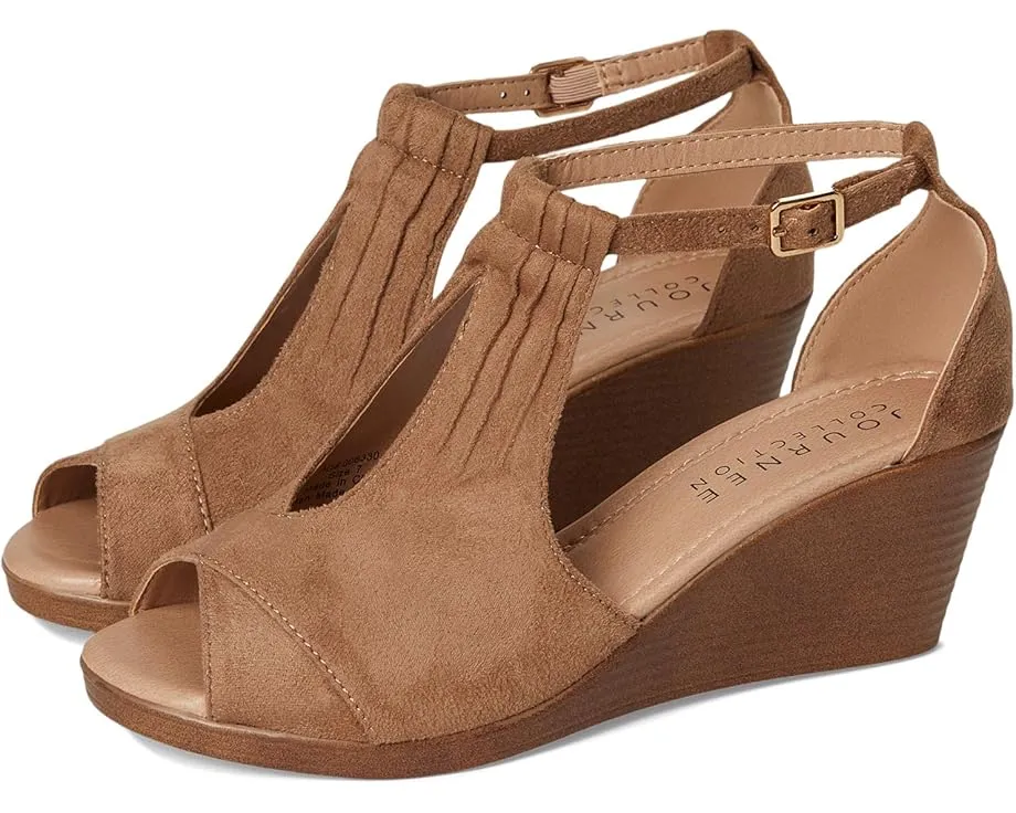 Босоножки Journee Collection Kedzie на платформе с ремешками и вырезом