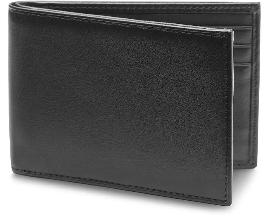 Маленький кошелек двойного сложения Bosca из итальянской кожи