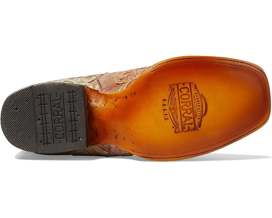 Сапоги Corral C4062 с блестками LD и вышивкой на квадратном каблуке