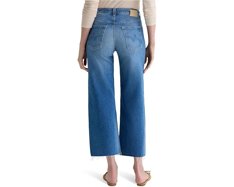 Джинсы AG Jeans Saige Mid Rise Wide Leg Crop укороченные с расклешенным низом
