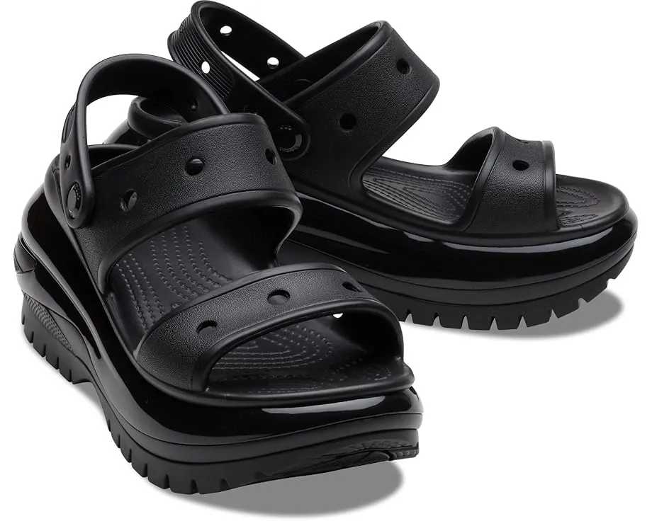 Сандалии Crocs Classic Mega Crush на платформе с двумя ремешками