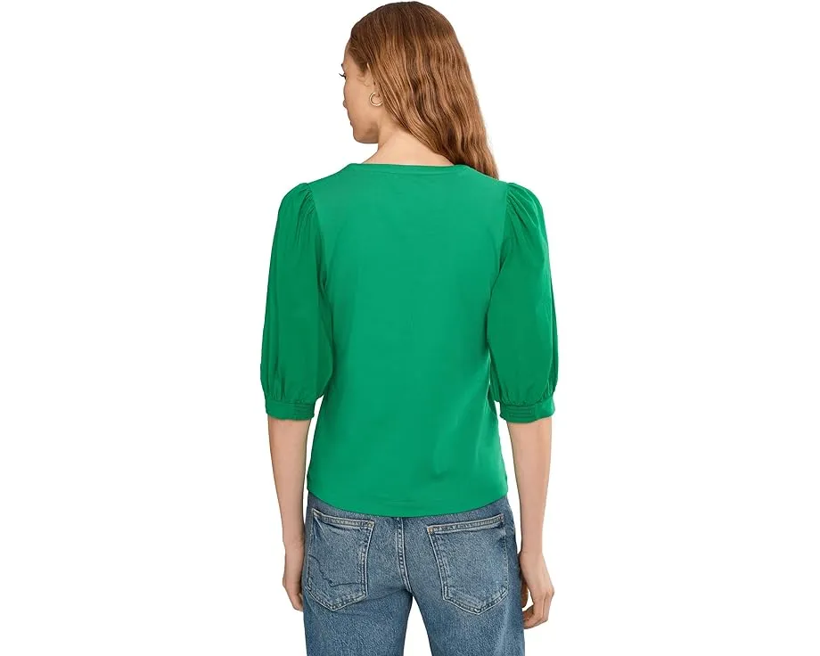 Топ Ronson Knit Top от Lilly Pulitzer с манжетами-буфами и застежкой на пуговицах