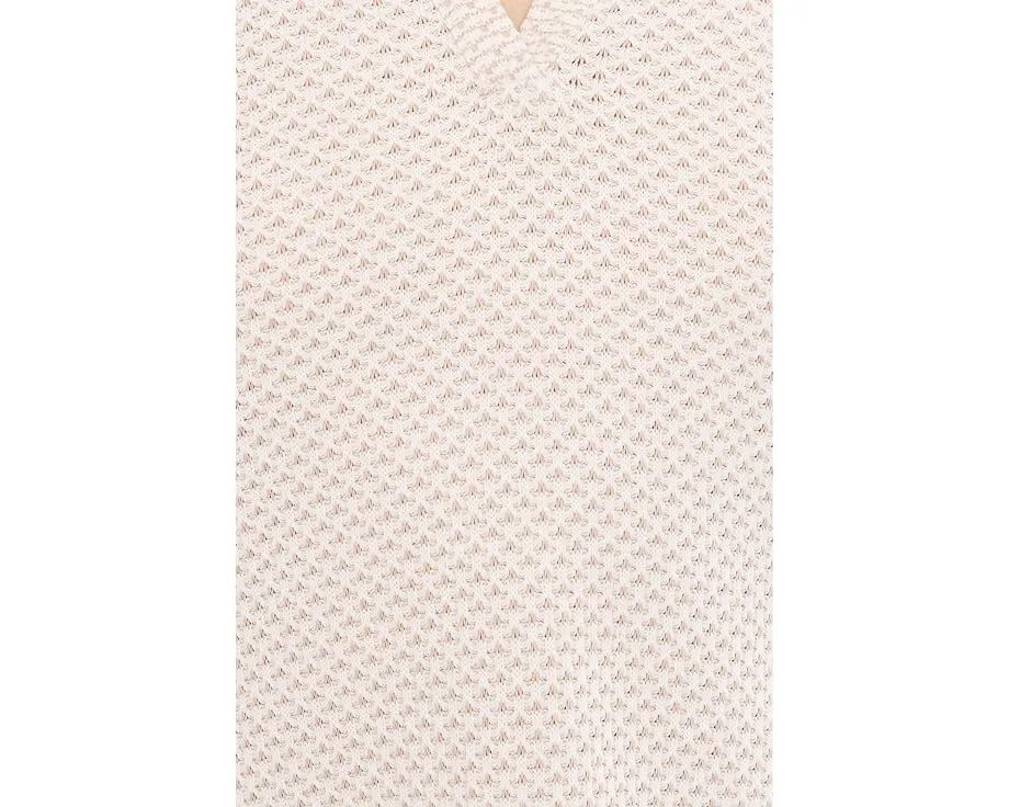 Поло NIC+ZOE Petite с рельефной резинкой и воротником V-образного выреза