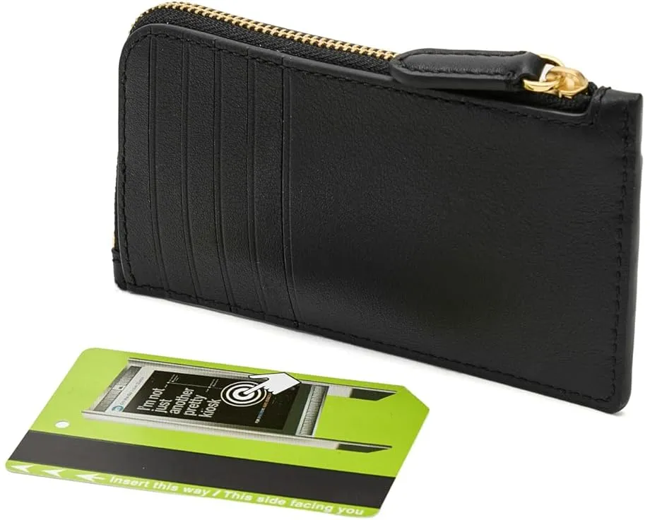 Кожаный картхолдер Lauren Ralph Lauren с L-образной молнией