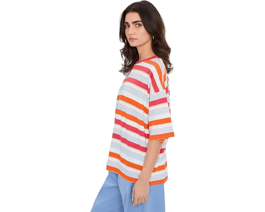 Футболка FP Movement Stripe Tackle Tee с полосками и контрастным воротником