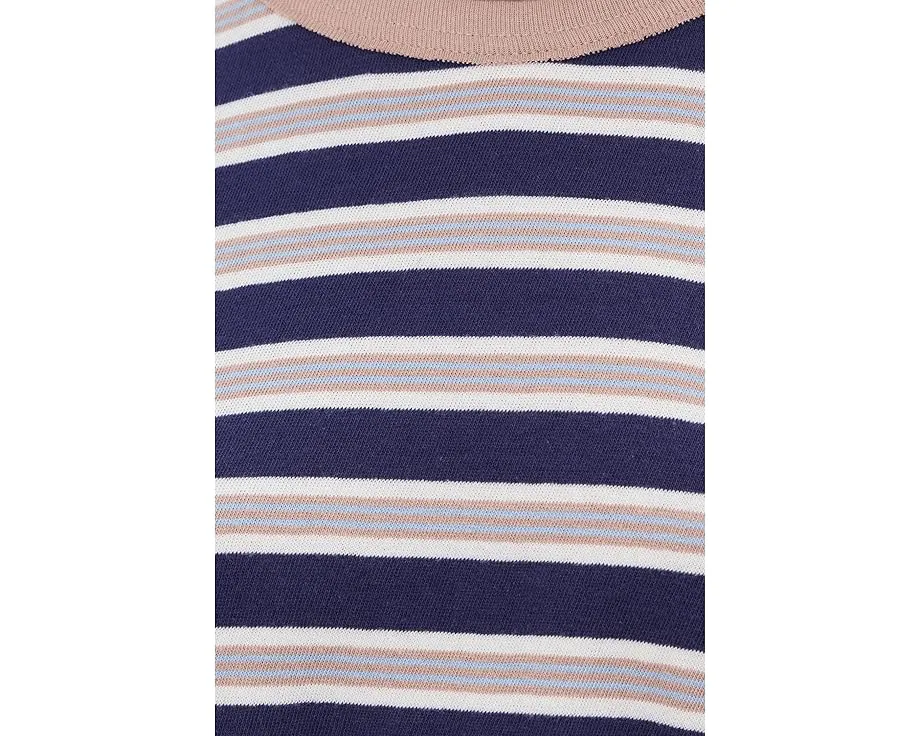 Укороченная футболка Free People We The Free Clean Rugby Tee в полоску с широкими рукавами