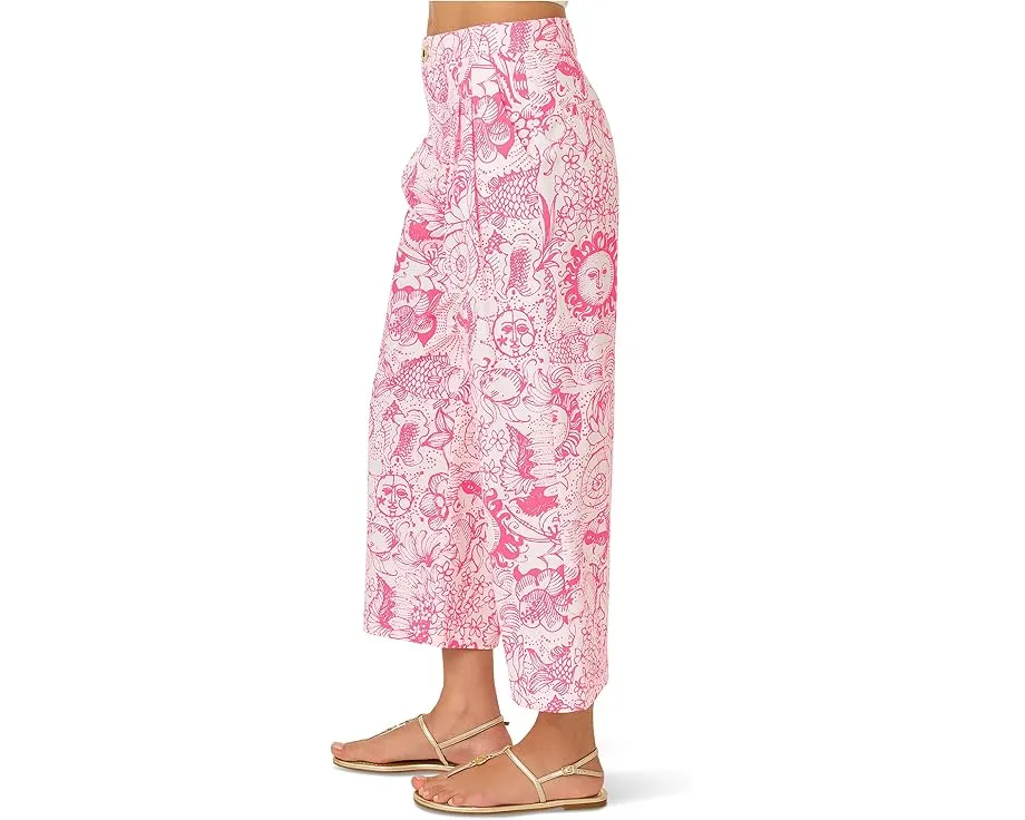 Кюлоты Mandalay Crop Pants от Lilly Pulitzer с завышенной талией и широкими брючинами