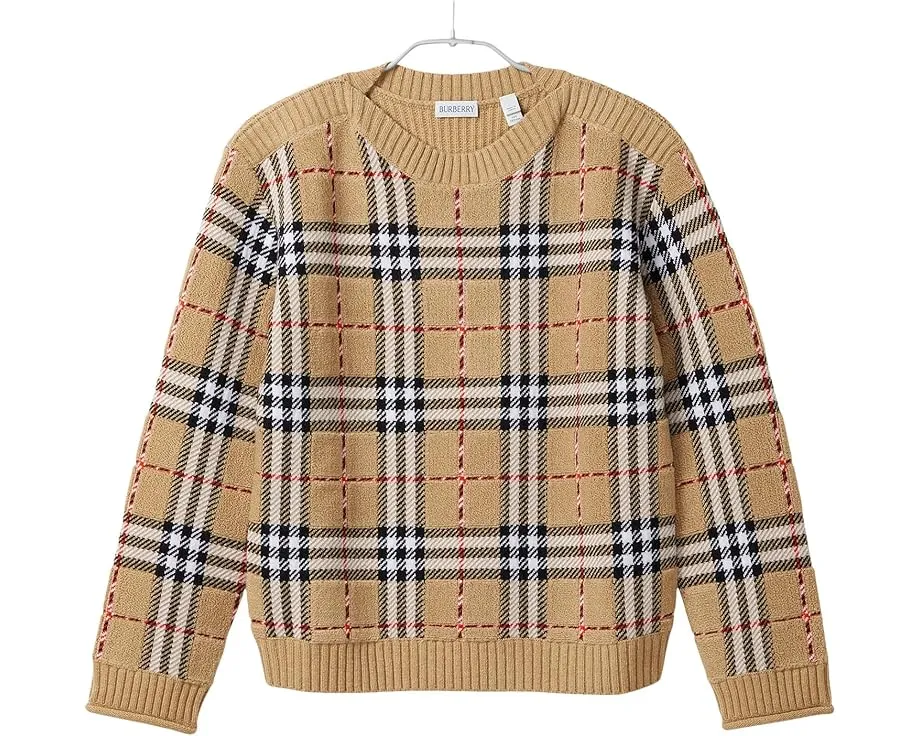 Свитер Burberry Kids Patrick Check из шерсти с клетчатым узором