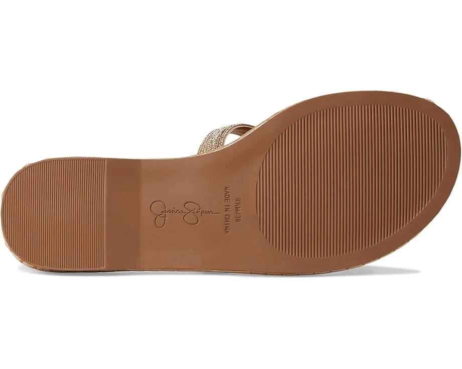 Jessica Simpson Плетеные босоножки Bria Flat с кристаллами