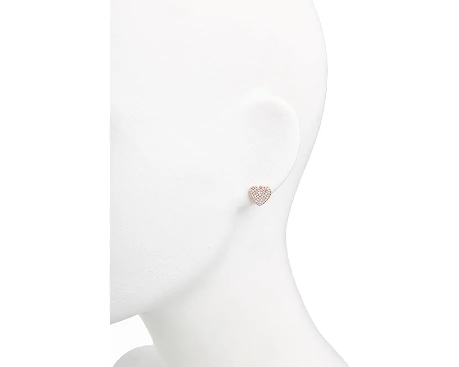 Серьги-гвоздики Yours Truly Pave Heart с камнями кубического циркония от Kate Spade New York