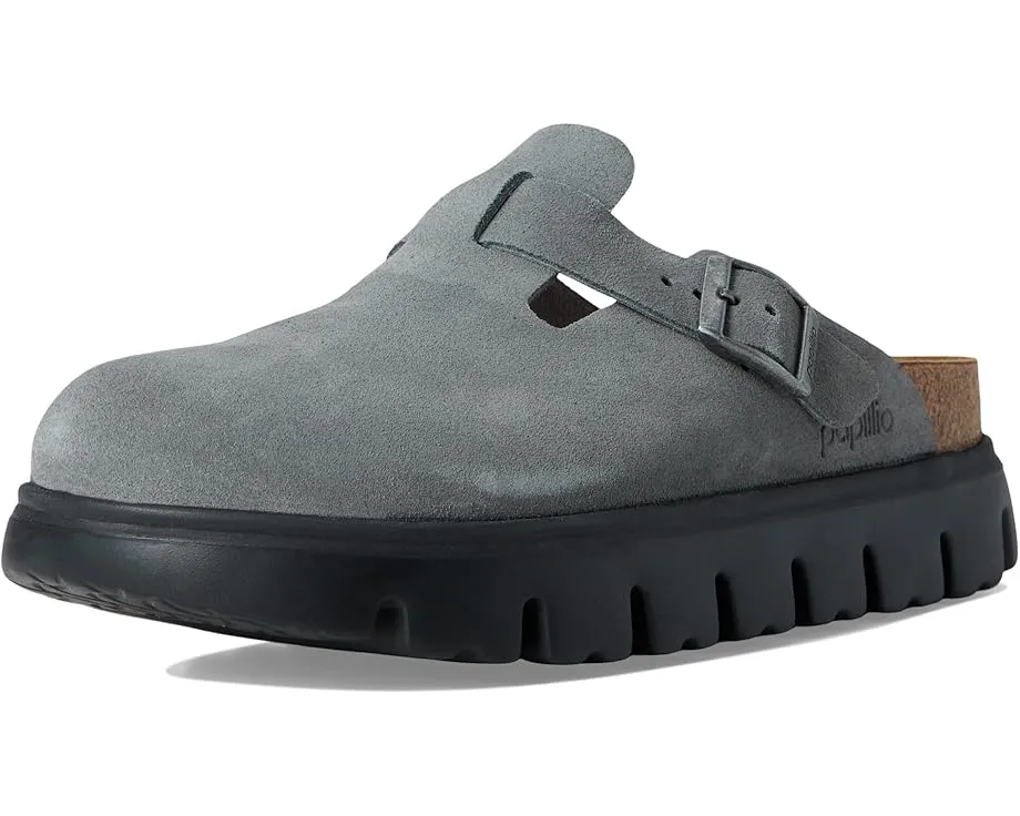 Биркенштоки Boston Chunky на платформе из замши