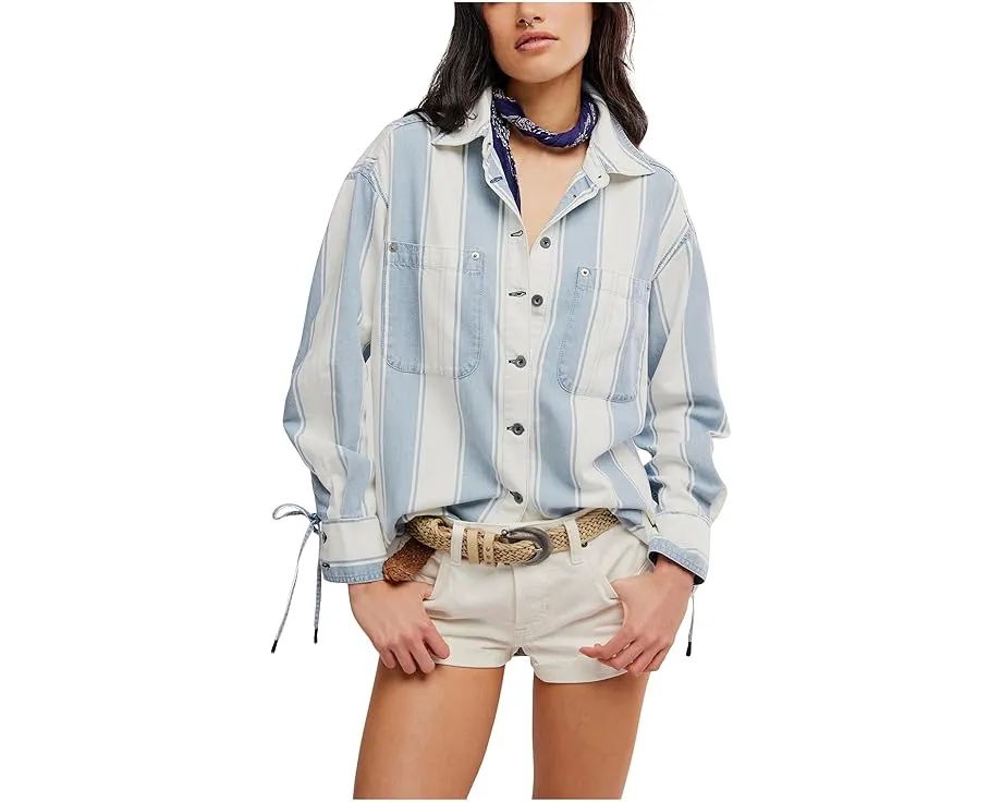 Рубашка в полоску Crossroads с рукавами-фонариками от Free People