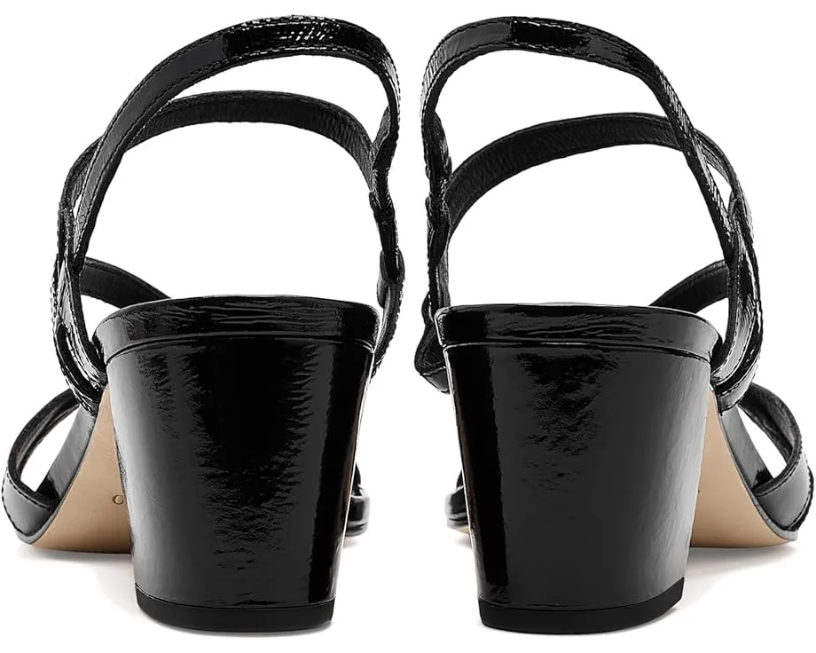 Сандалии Bernardo Gyoda с асимметричным верхом на изогнутом каблуке