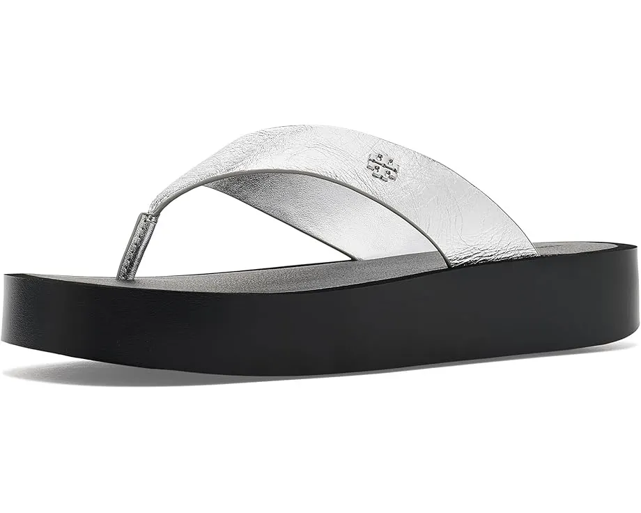 Кожаные шлепанцы Leather Platform Flip Flop от Tory Burch на платформе