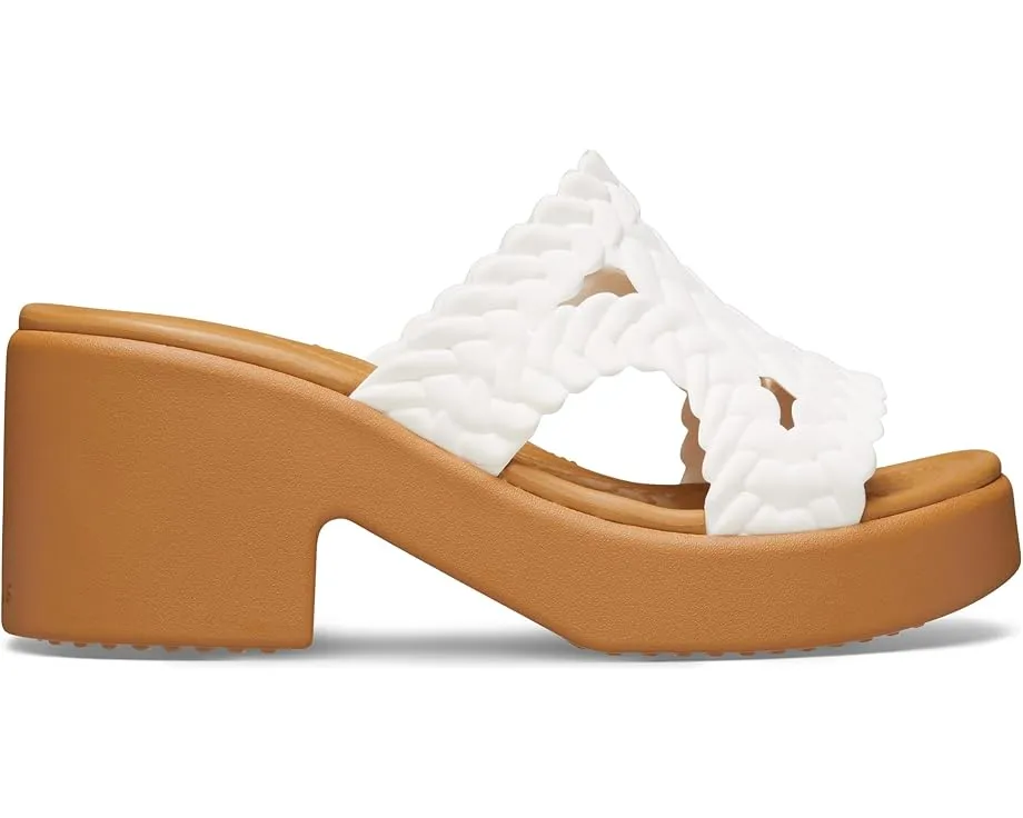 Сланцы Crocs Brooklyn с плетеным верхом и каблуком на платформе