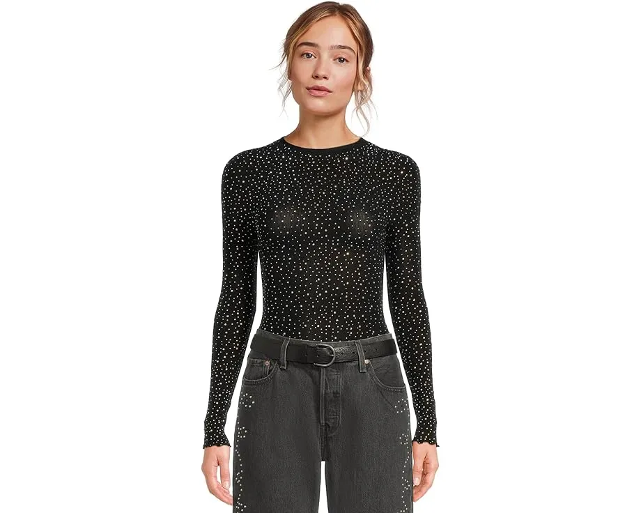 Боди Night Sky с длинными рукавами и вставками из сетки от Free People