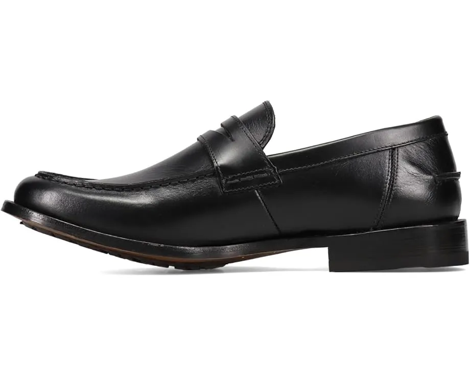 Мокасины Tyler Flex Penny из премиальной кожи с круглым носком и квадратным каблуком