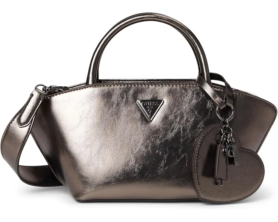 Мини-сумка GUESS Bolena с металлическим блеском и съемным ремнем