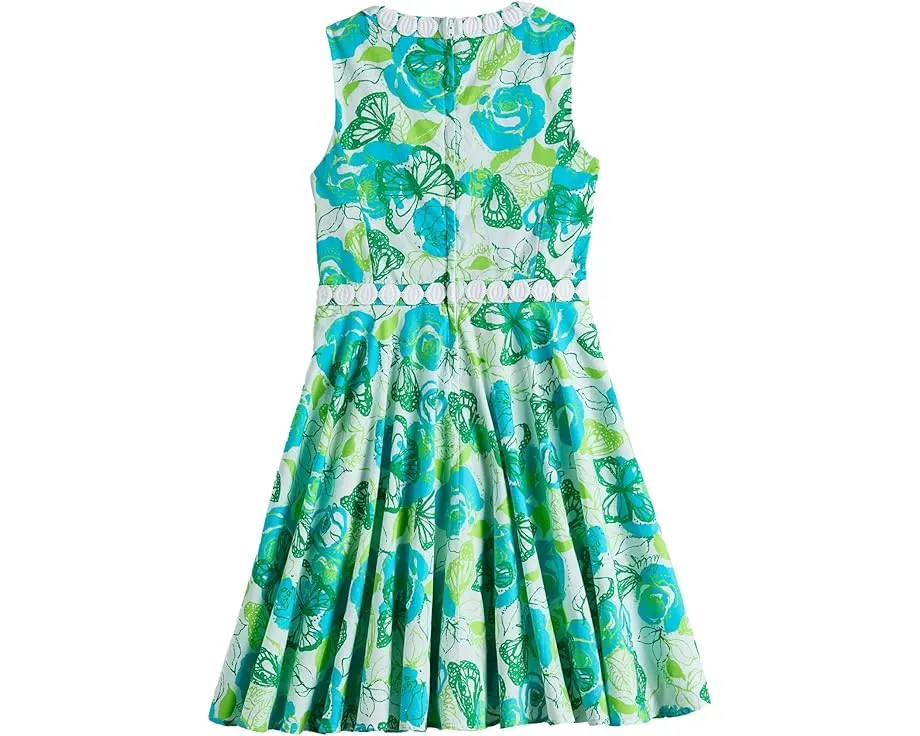 Платье Lilly Pulitzer Kids Idala с расклешенной юбкой и кружевной отделкой для девочек