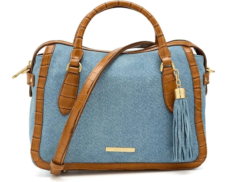 Сумка Brahmin Micaela из кожи с ремнем через плечо и карманом для телефона