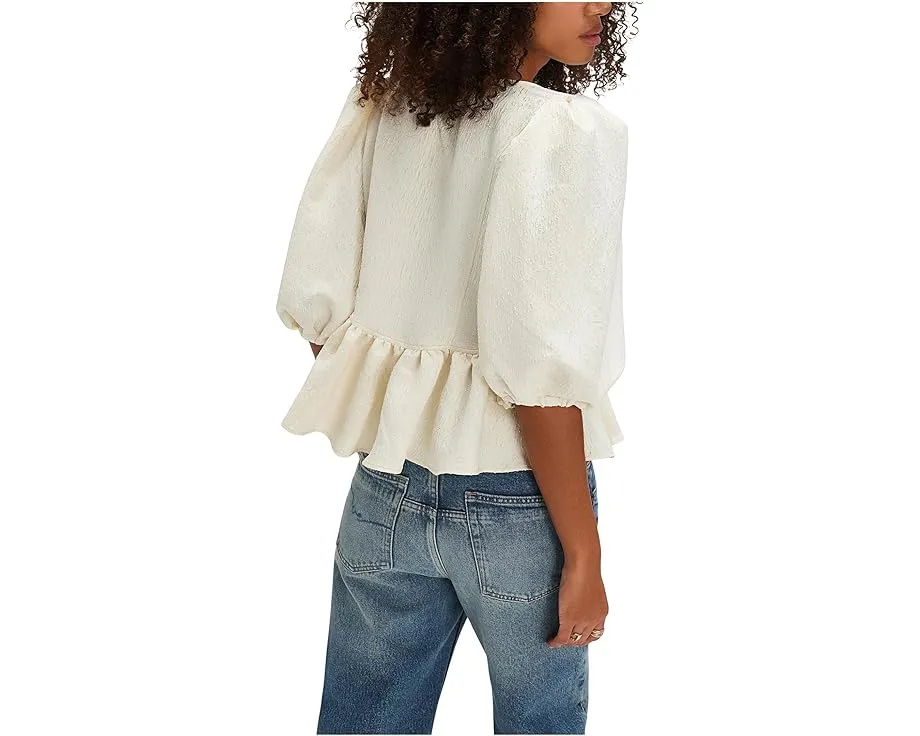 Блузка Free People Pamela Bow Top с бантом и пышными рукавами