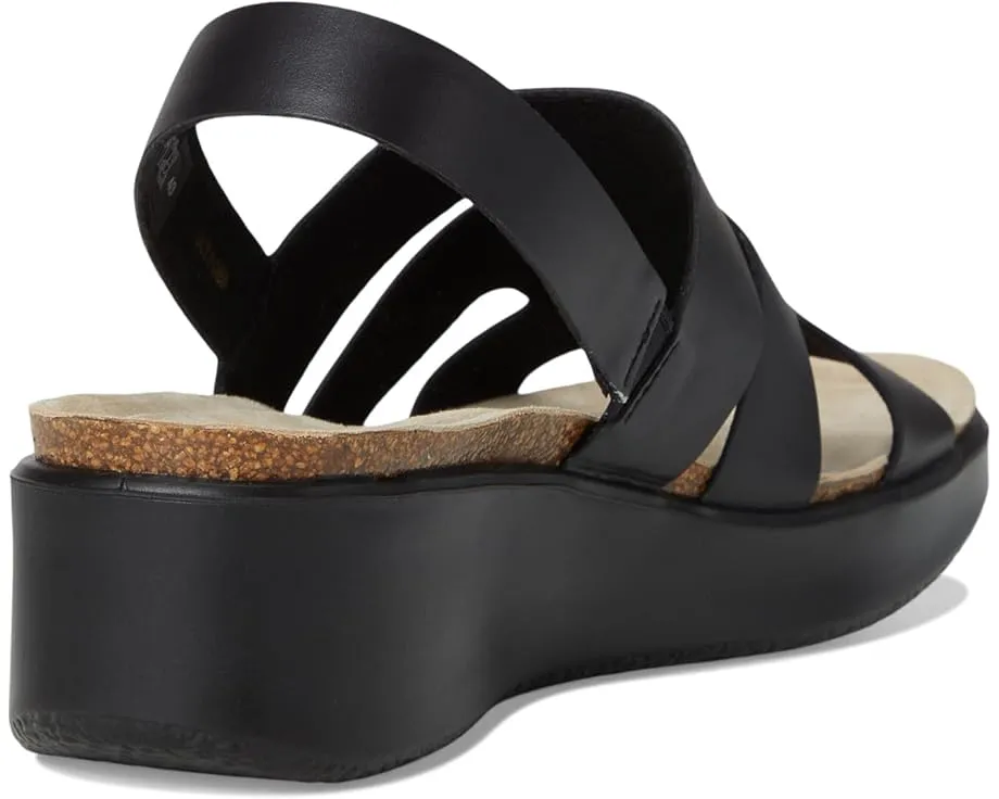 Сандалии ECCO Flowt Wedge Cork Oasis на клине с пробковой стелькой и кожаными ремешками