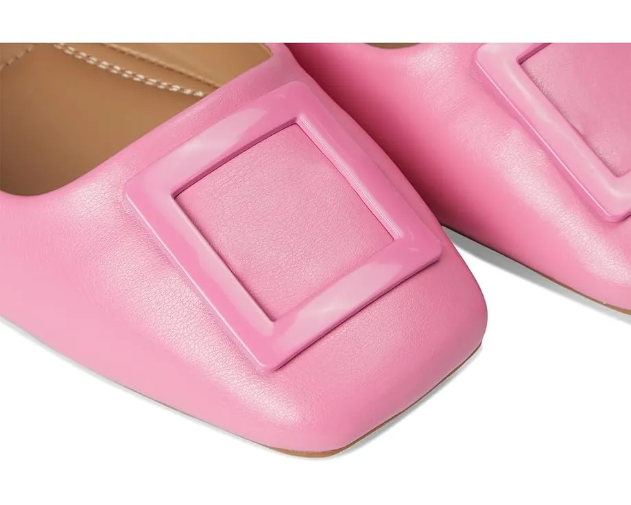 Балетки Zimia с квадратным носком и фурнитурой из искусственной кожи